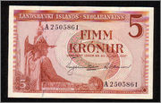 5 coronas Islandia 1957 Image