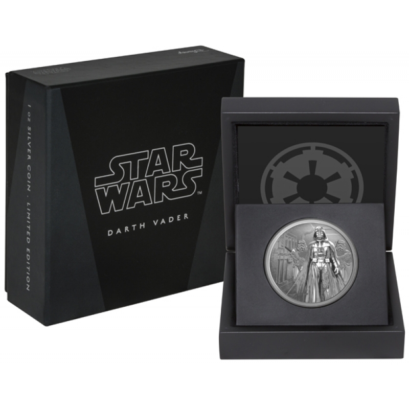 2 Dólares (Darth Vader). Isabel II. Niue (New Zealand Mint. Auckland). 2015 (2016 en moneda). Proof. Niue_Islands_2_1_Oz_Silber_Darth_Vader_Star_Wars