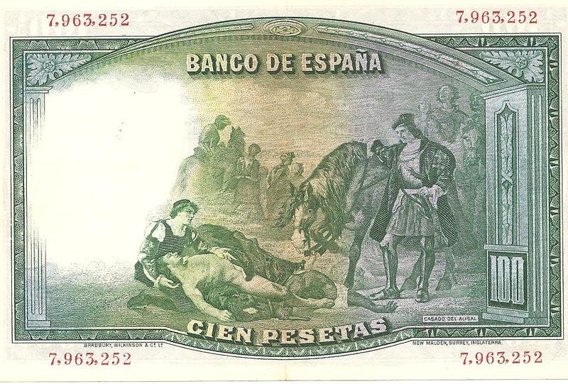 100 pesetas de 1931 Image