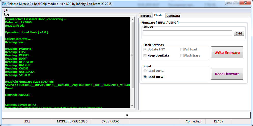 RockChip RK3188 : FWRead/FWFlash/Service/User 3188_Read_FW