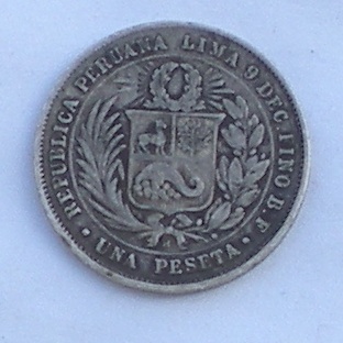 1 Peseta. Perú. 1880. Lima DSCN3842