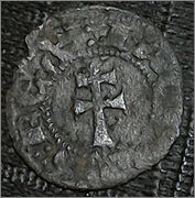 Dinero de Jaime II de Aragón 1291-1327 Aragón Vellon2rever