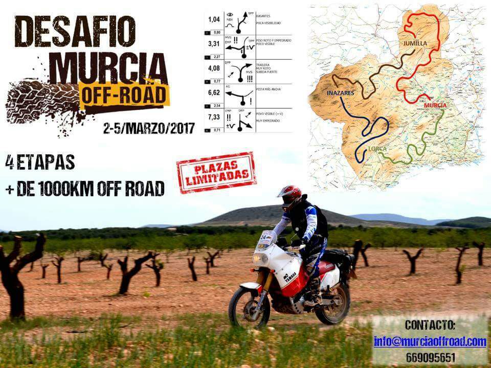 Desafio Murcia OFF-ROAD. 2 al 5 de Marzo 2017 MURCIA