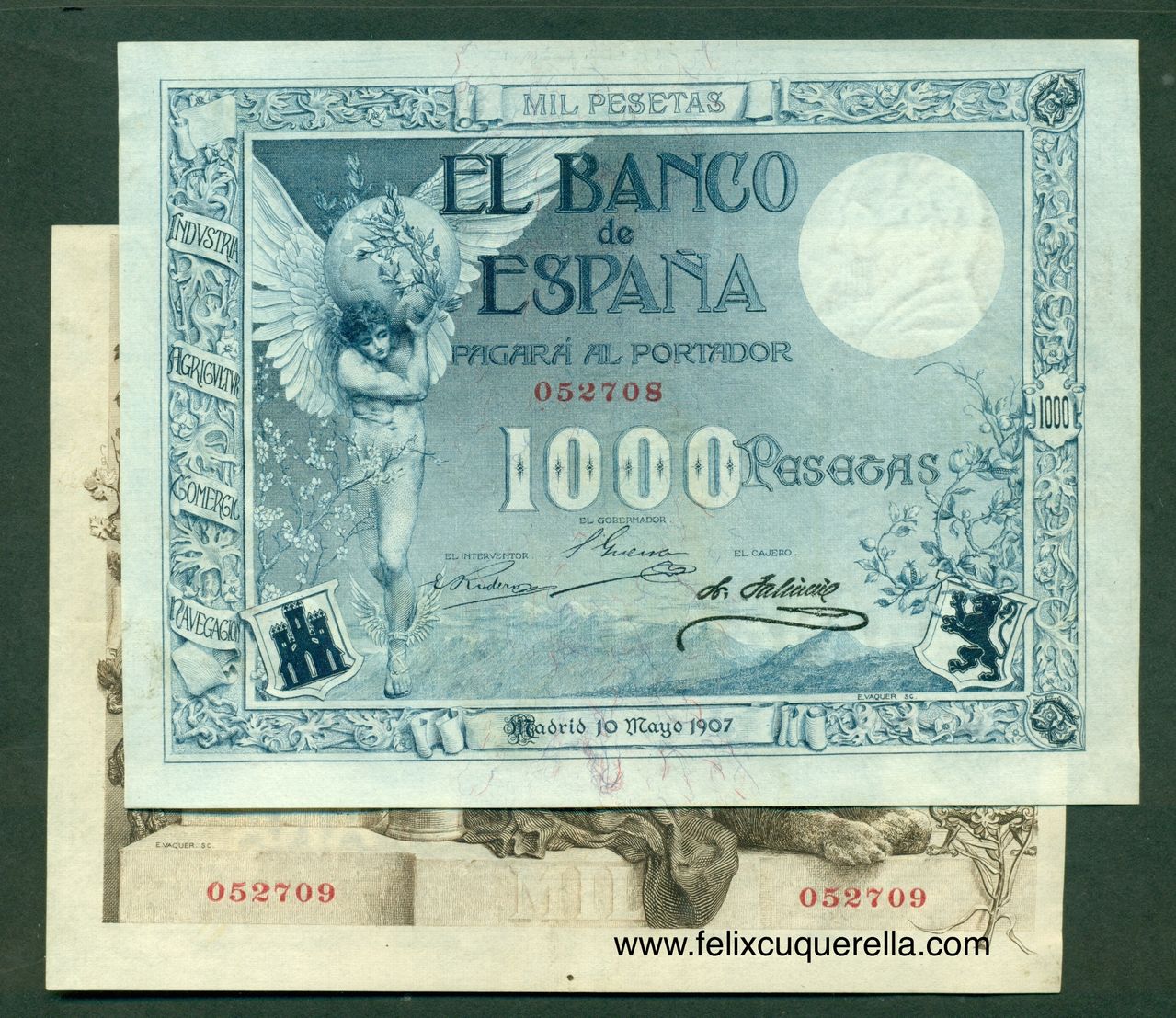 1000 Pesetas, 1907 (Pareja) 565656