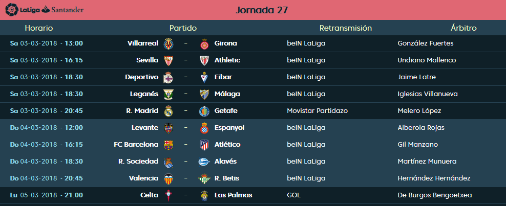 LIGA J27ª: CD LEGANES vs MALAGA CF (Sab 3/Mar 18:30 / Bein LaLiga) JORNADA_LFP