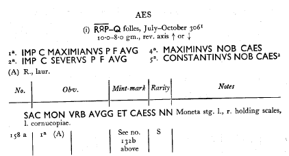 Nummus de Maximiano Hércules. SAC MON VRB AVGG ET CAESS N N .Roma Image