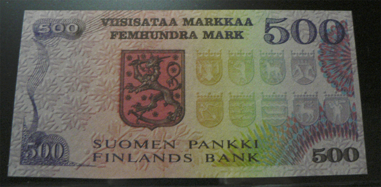 500 Marcos Finlandia 1975. Fnd110r