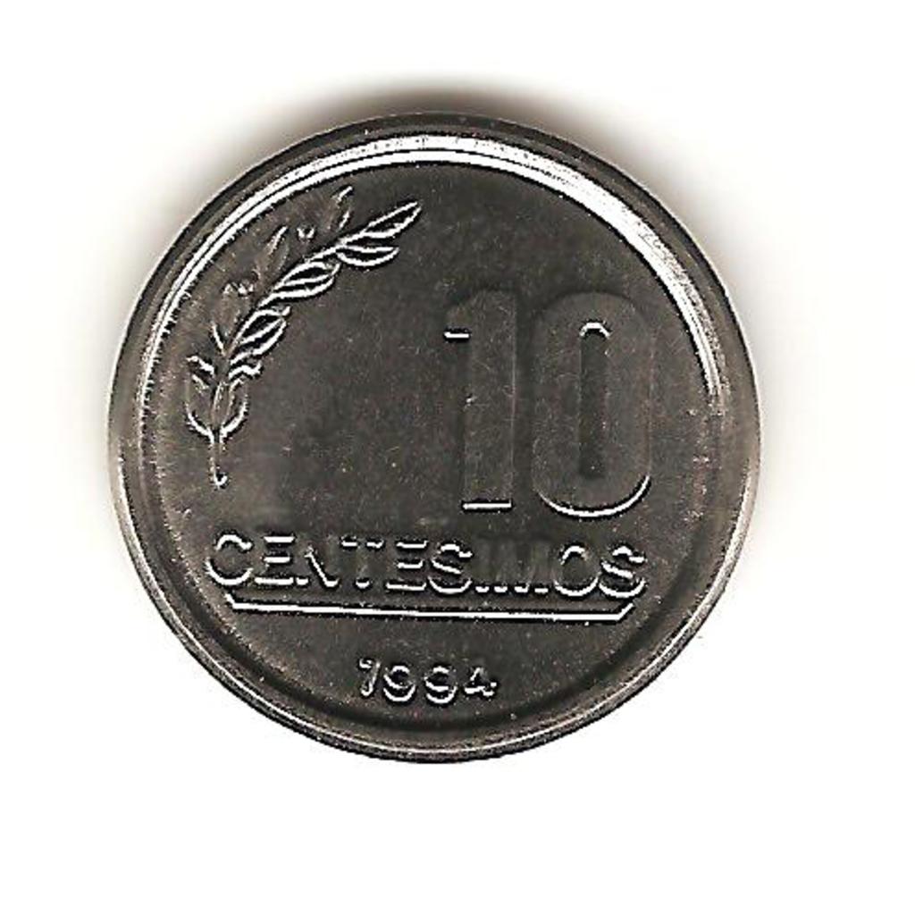 10 céntimos de Uruguay año 1994  Image