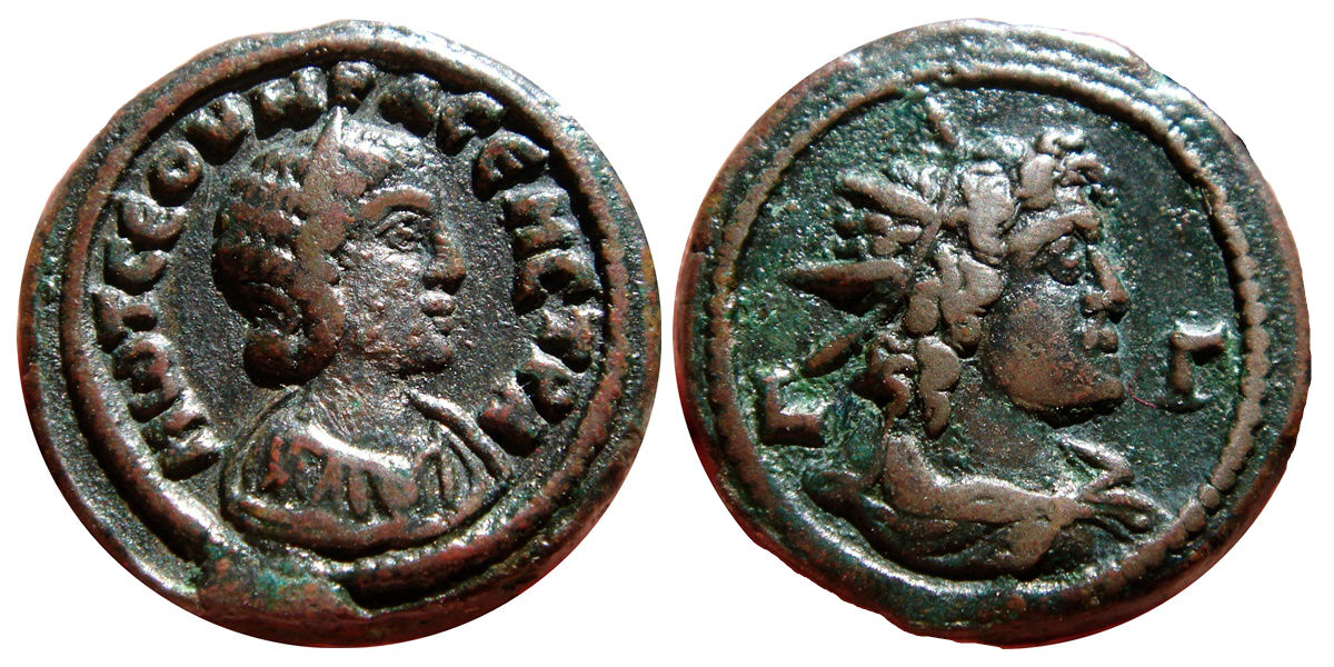 Tetradracma de Otacila Severa. L - Γ - Helios. Alexandria 259