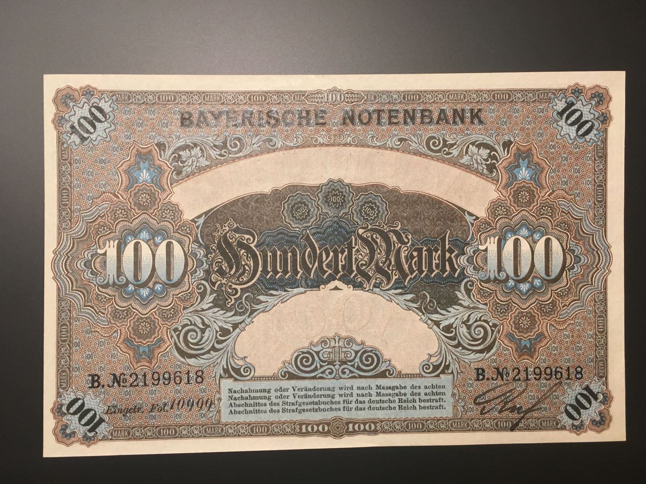 100 Mark Bayerische Notenbank IMG_0948