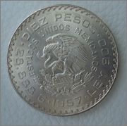 10 Pesos 1957 Mexico Centenario  Image