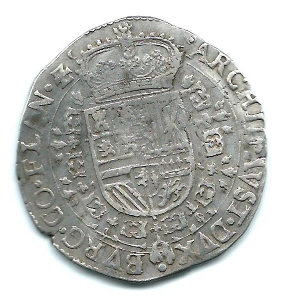 1 patagón 1674. Carlos II. Brujas Image