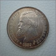 2000 Reis 1889 Pedro II Brasil  Image