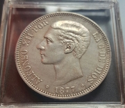  5 pesetas 1877 (*18-77). Alfonso XII. DEM 20170601_123037