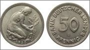 50 Pfenning 1950G Alemania ¿rareza? Image