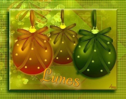 Bolas en Fondo Verde Lunes