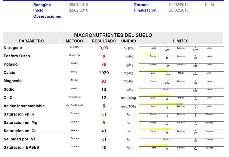 Mi primer análisis de suelo Jack55 Montes de Toledo (Ciudad Real) Suelo110