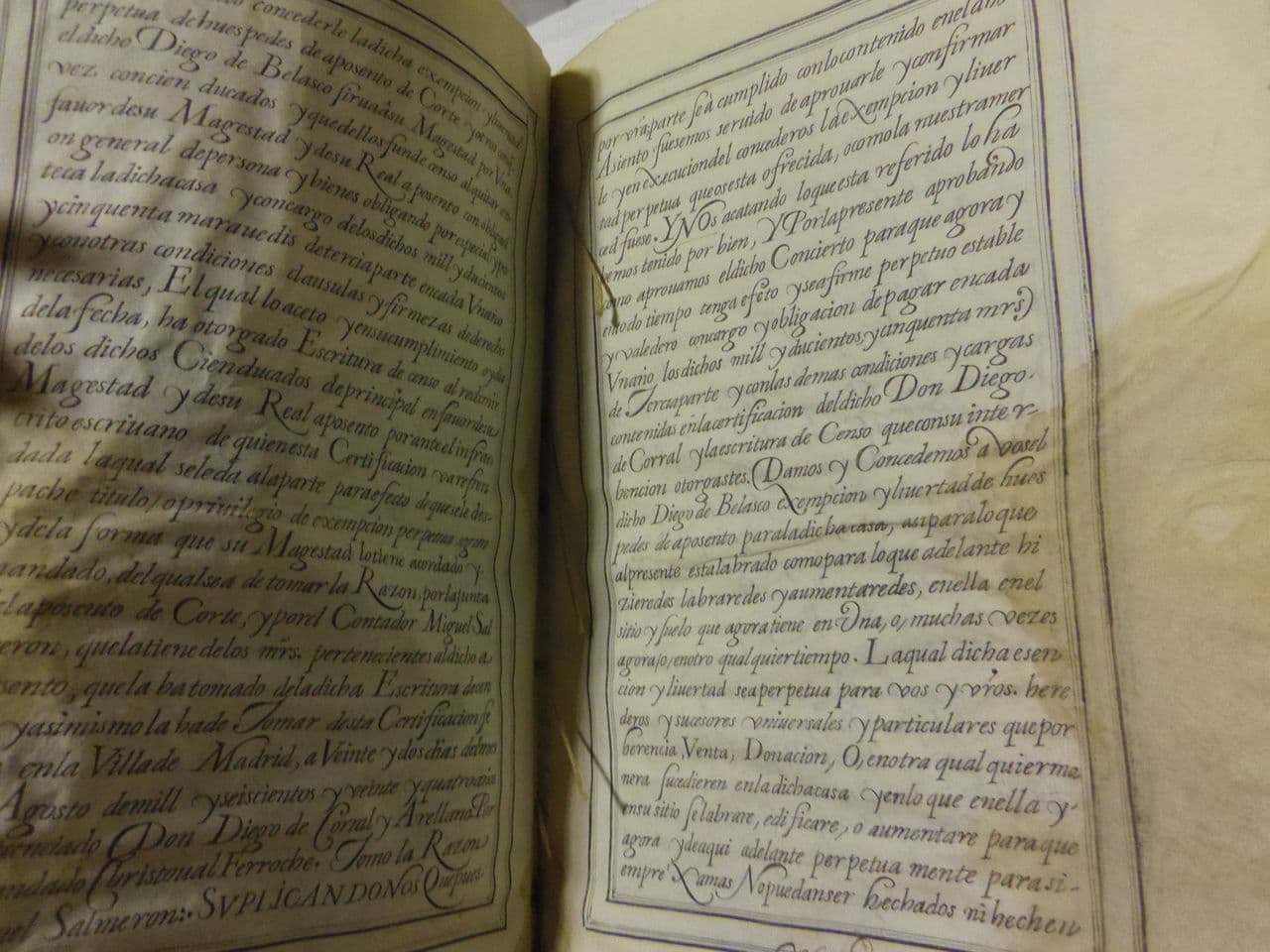 Exencion perpetua de huespedes Madrid firmada en Aranjuez por el rey Felipe IV 30-04-1625 Sexta_y_septima_pagina