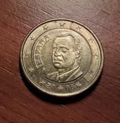 Moneda de Euro Cara Juan Carlos dorada Cara