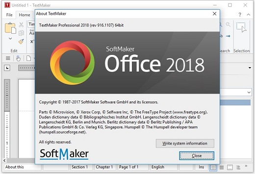 SoftMaker Office Professional 2018 Rev 923.0130 (x86x64) Ode_P10y_Lueh_Bob_TXqr_P3rcpg_MK90_AAGZ