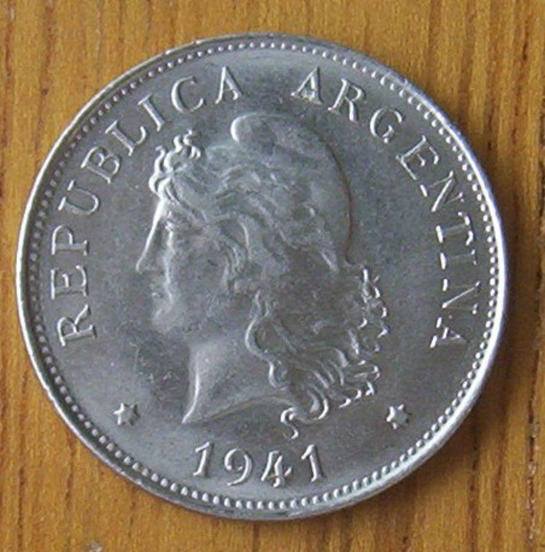 MONEDA DE 50 CENTAVOS (CABELLERA RIZADA) - ARGENTINA 1941 ANVERSO_50_CENTAVOS