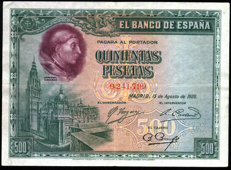 CONSULTA SOBRE BILLETES ESPAÑOLES VARIAS EPOCAS 500_pesetas_1928