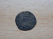 Dinero de Jaime II de Aragón 1291-1327 Barcelona. Anverso