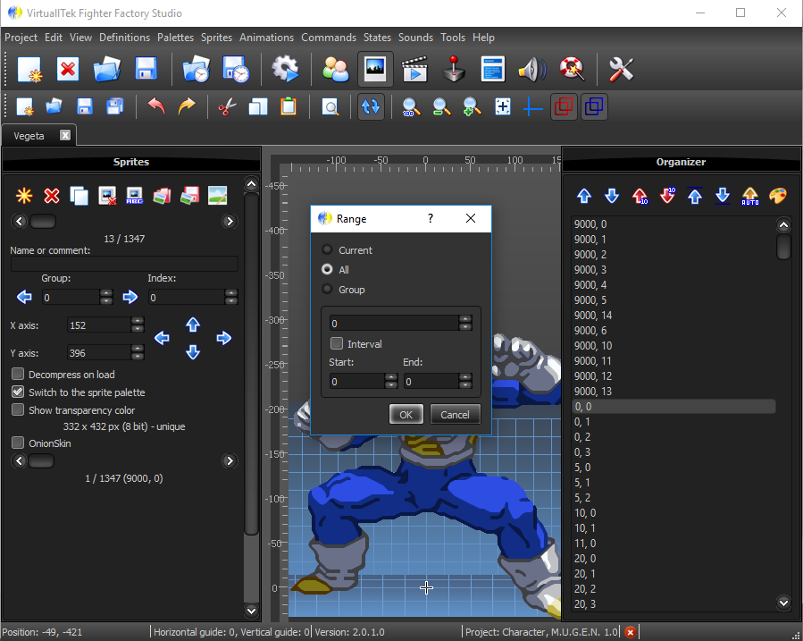 MUGEN CHAR HI-RES TUTORIAL using Fighter Factory Studio by AlesRos-RAMON GARCIA [This is the fastest way to convert chars to HI-RES] 4-_Sprites_Save_image_aligned