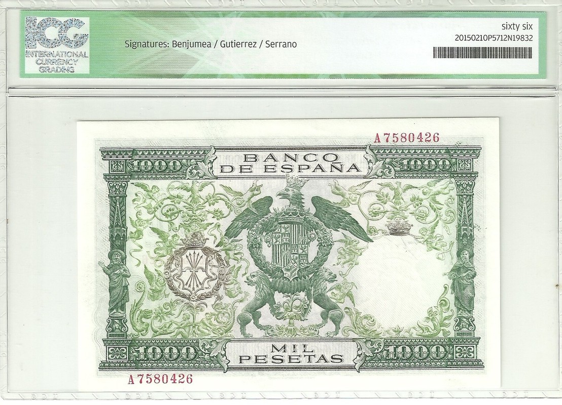 1000 pesetas 1957 RRCC sin serie y letra A 1000_RRCC_A_REV