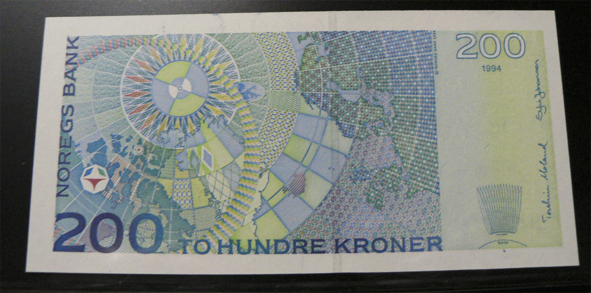 200 Coronas Noruega, 1994. Nor48ar
