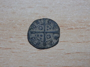 Dinero de Jaime II de Aragón 1291-1327 Barcelona. Reverso