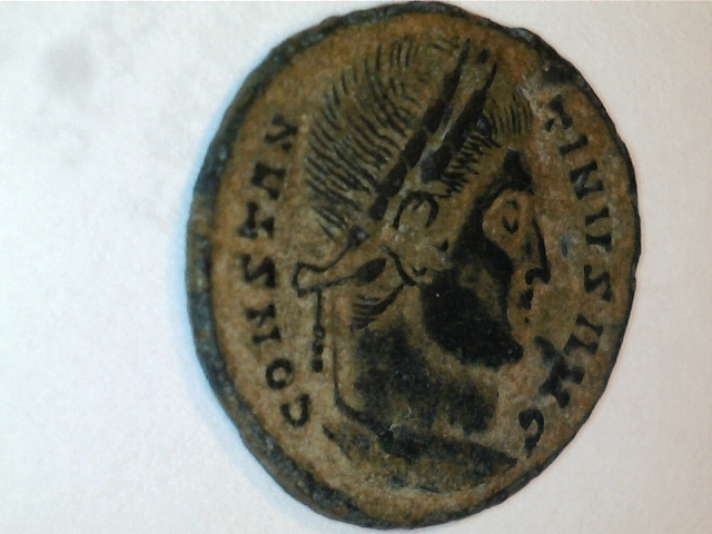 AE3 de Constantino I. D N CONSTANTINI MAX AVG - VOT XX. Ceca Ticinum. Image