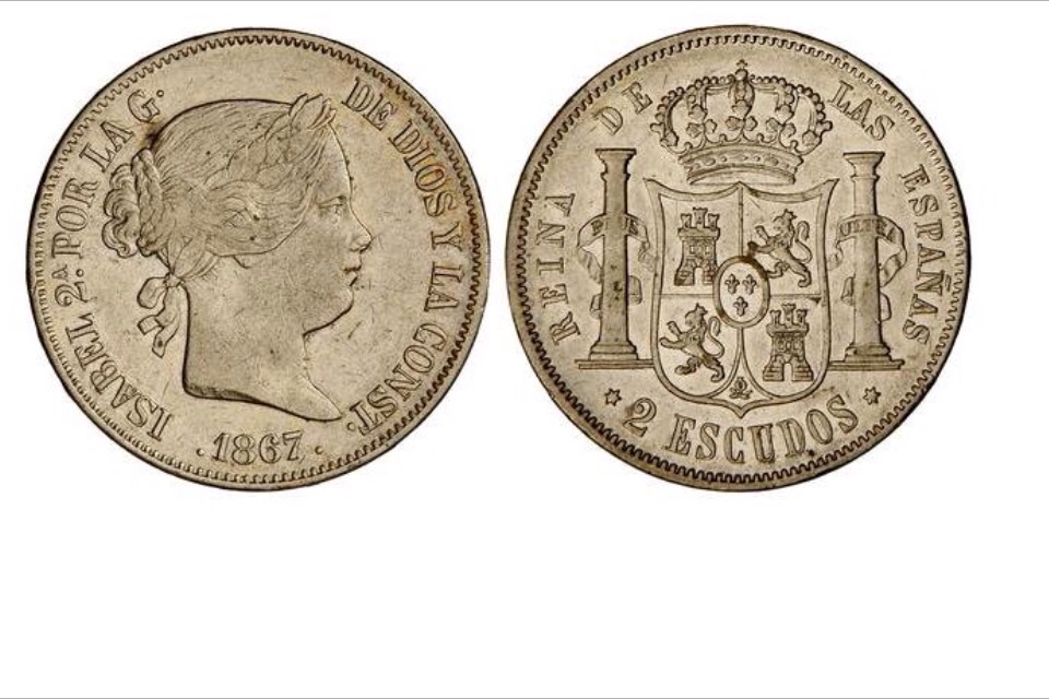 2 escudos Isabel II 1867 Image