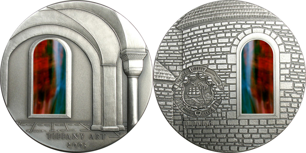 Monedas de la Serie Tiffany Art. Desde el 2004 hasta la actualidad. 2005_TIFFANY_ART_II_ROMANESQUE_2