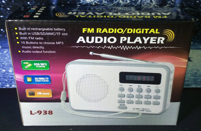วิทยุ FM MP3 รุ่น L938 สีดำ Rl938bk7