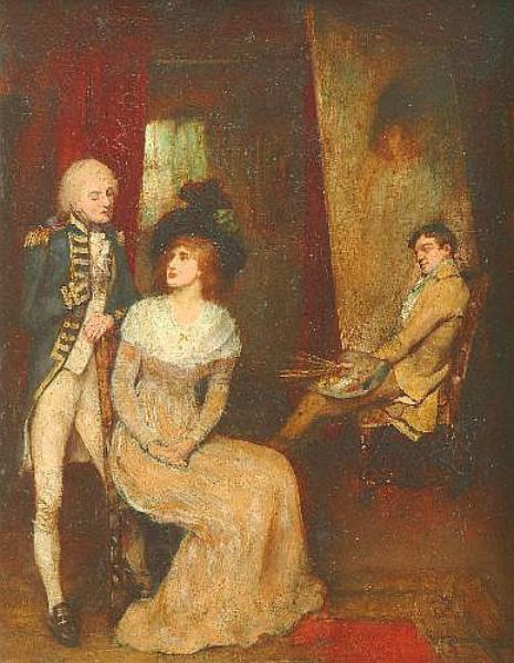 Oscar Wilde - Page 2 Nelson_and_Lady_Hamilton_in_Romney_s_Studio