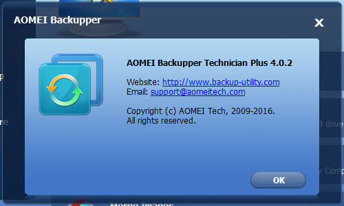 AOMEI Backupper Technician Plus Edition v4.0.2 [Copias de respaldo fácilmente] Fotos_06709_AOMEI_Backupper_Technician_Plus_v4.0.2_About