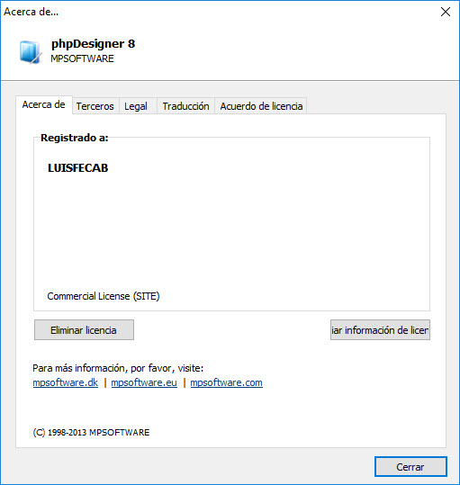 MPSOFTWARE PHPDesigner v8.1.2.9 [Español] Fotos_04507_MPSOFTWARE_PHPDesigner_v8_1_2_9_Abou