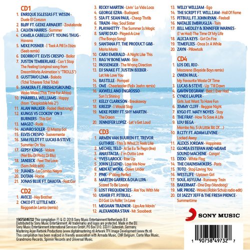 VA - Sky Radio - Summer 2018 (4CD) (05/2018) Back