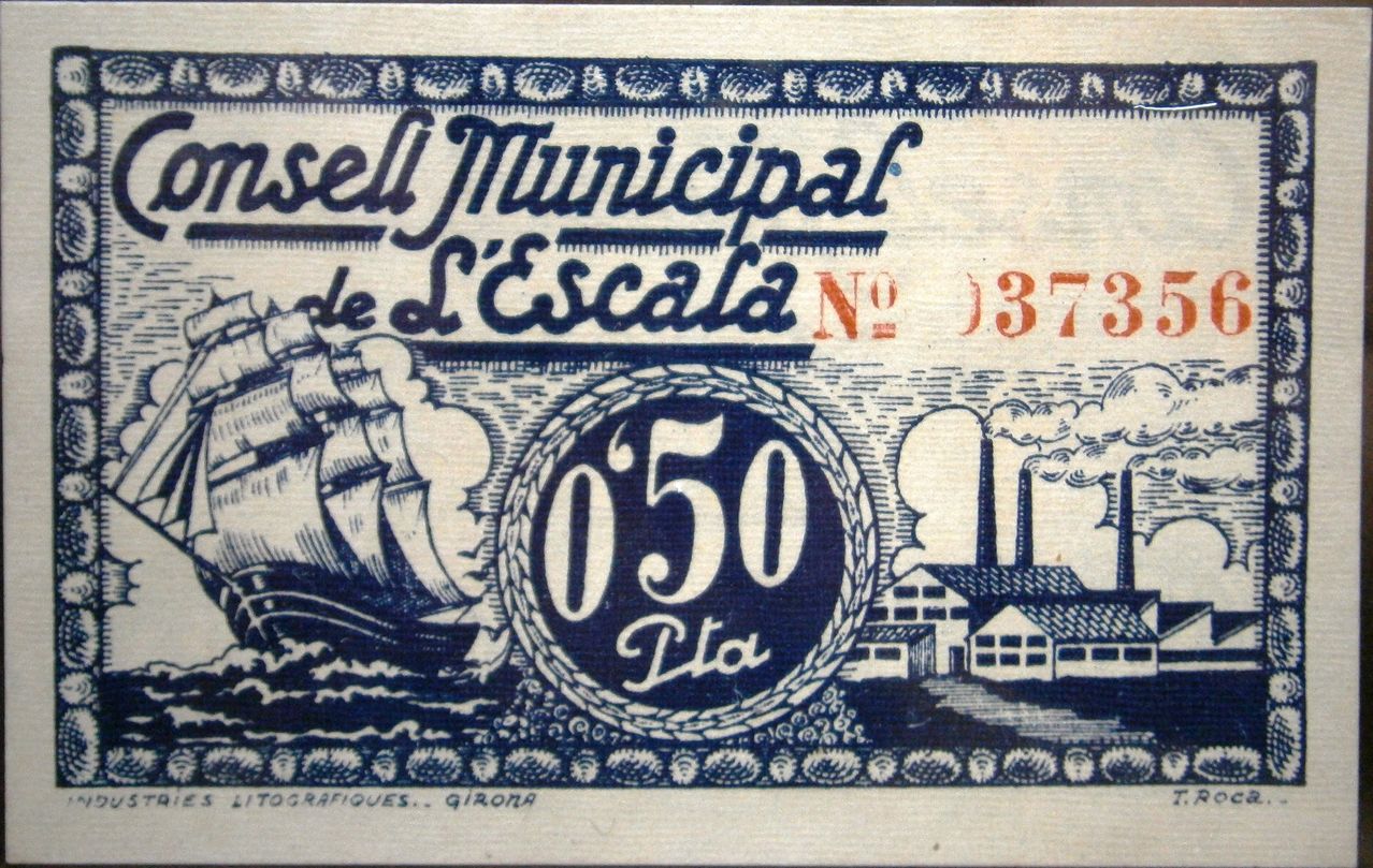 0,50 Pesetas L´Escala, 1937 (Guerra Civil) P1010036