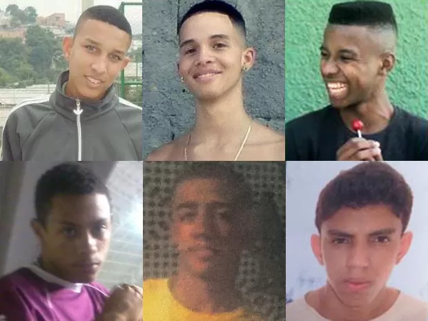 Polícia investiga participação de 20 traficantes na chacina de 6 jovens Jovens_montagem