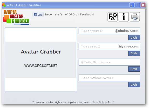 ultimate avatar grabber ( nimbuzz , yahoo , twitter , facebook) 26