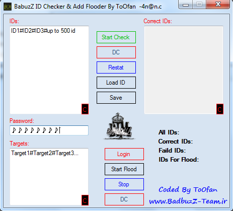 BabuzZ ID Checker & Add Flooder Multi Target By ToOfan Chk1