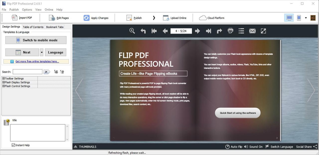 Flip PDF Professional 2.4.9.1 Multilingual Portable Screenshot_20170805_120914