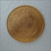 100 Reales 1862 Isabel II Sevilla " estrella de 7 puntas" Image