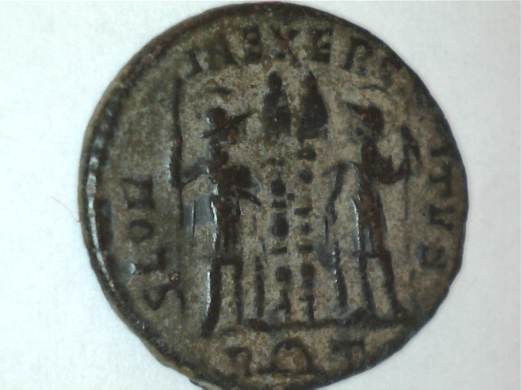 AE3 de Constancio II. GLORIA EXERCITVS. Roma 956