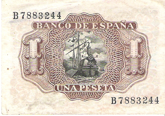 1 peseta del Marques de Santa Cruz año 1953 Image