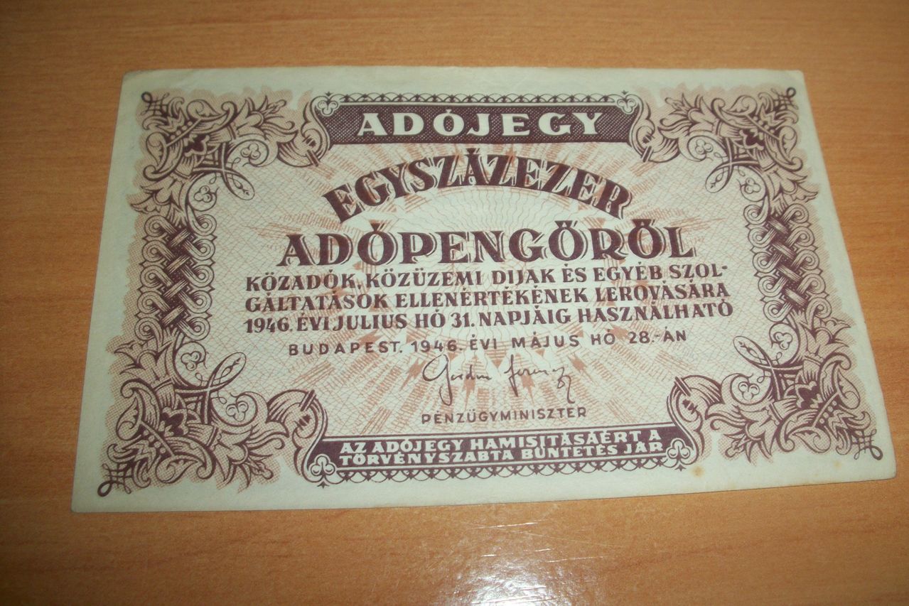 100.000 Adopengos Hungría, 1946 100_7335