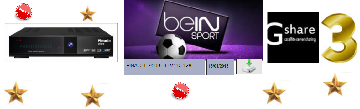 واخيرا قنوات beIN SPORTS hd تعمل علي سوفت البيناكل PINACLE 9500 HD V115.128 Image