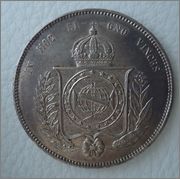 2000 Reis 1856 Brasil Pedro II Image